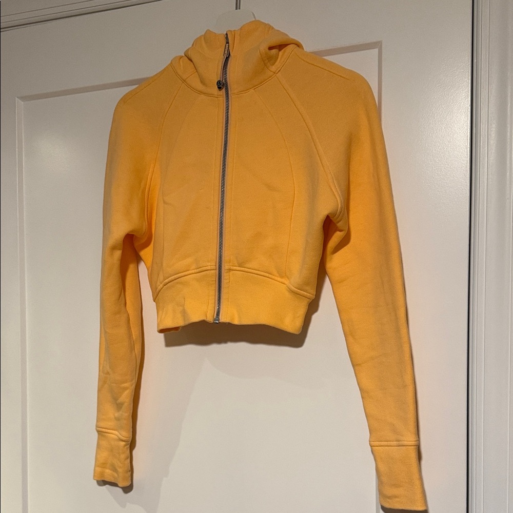 lululemon athletica Cropped Zip Hoodie in Bright Yellow